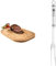 Salter BW07271 Bamboo Wooden Carving Chopping, Serving Board/Platter Roasts & Joints, 40 x 30 cm & Tala Stainless Steel Fork, 2 Prong Carving Fork Ideal for Holding Roasted Meats Steady