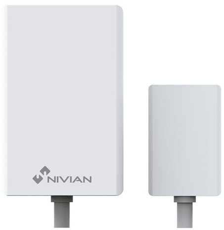 Nivian -Détecteur d'inondation et de Fuite d'eau Haute sensibilité Compatible avec Les systèmes d'alarme Nivian-Convient pour l'intérieur