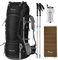 MOUNTAINTOP Trekkingrucksack 80L Wanderrucksack Herren Damen mit Trinkblase Wanderstöcke Schlafsack Outdoor für Camping Wandern Reisen