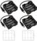 4 Pièces 8x 1.5V AA Supports de Piles, KUOQIY 12V Double Face Boîte de Batterie, AA Support de Batterie avec Prise CC, avec Boîte à Piles en Plastique