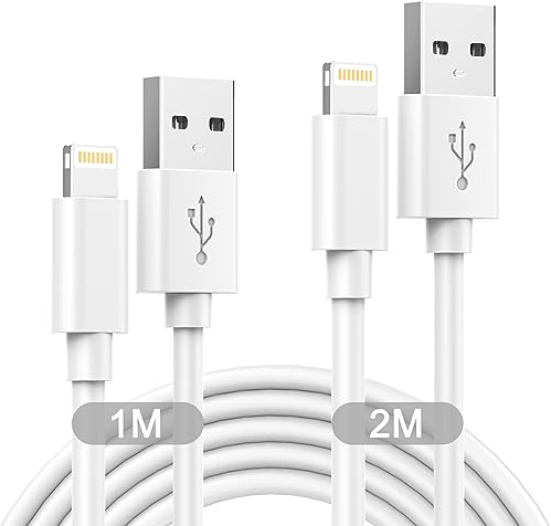 iPhone Ladekabel Original 1M+2M 2Pack[MFi Zertifiziert], USB Lightning Kabel Lightning Ladekabel, Schnellladekabel für Apple iPhone 14/13/12/11 Pro Max/Plus/XR/XS/X/8/7/6/5/SE/iPad