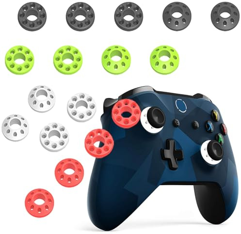 Lot de 17 bagues de précision en silicone souple pour manette de PS5, PS4, Xbox Series X/S, Xbox One X/S, Xbox 360, Lenovo, Switch Pro Xbox Core, Xbox Elite 2 Core