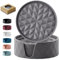 Wingcases Dessous de Verre en Silicone pour Boissons [6 Paquets avec Support], sous-Verres, Tapis de Protection pour Table - Décoration de Table de Café, Cadeau pour Toutes Les Occasions, Gris Foncé