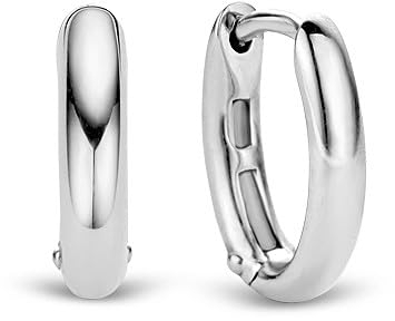 Damen-Ohrringe von Ti Sento – Milano Schmuck aus 925er Silber mit Rhodium-Beschichtung. Maße: Breite oben 11,2 mm und Breite weniger als 5,3 mm. Die Referenz ist 7759Si, Sterling Silber