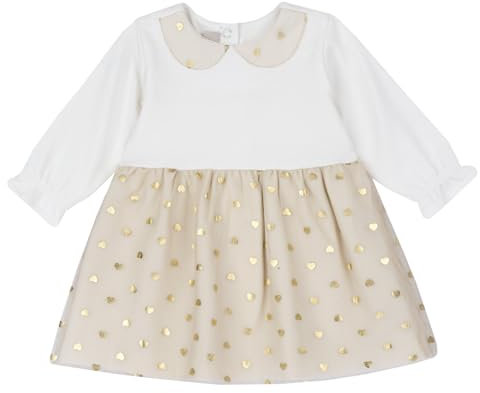 Chicco Vestito Elegante Neonata 0-24 Mesi, Oro, 6 Mesi, Designed in Italy