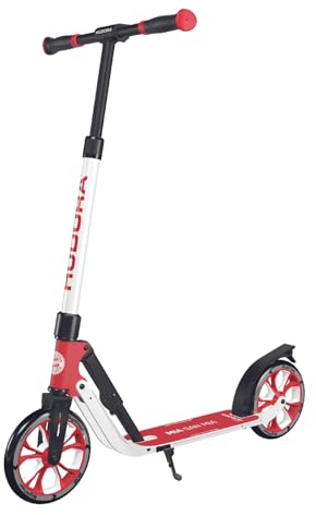 FC Bayern München HUDORA BigWheel® 205 Advanced Scooter - Aluminium-Roller für bis zu 100kg - Höhenverstellbarer & zusammenklappbarer Tretroller - Kick-Scooter für Kinder/Jugendliche & Erwachsene
