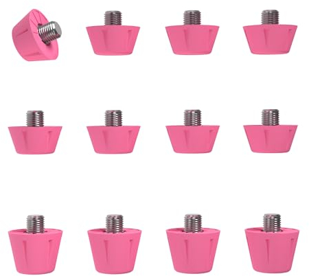 55 Sport X-Type Orbit Lightweight Nylon Replacement Football Studs - 12 Pack (8/11mm) - Hot Pink