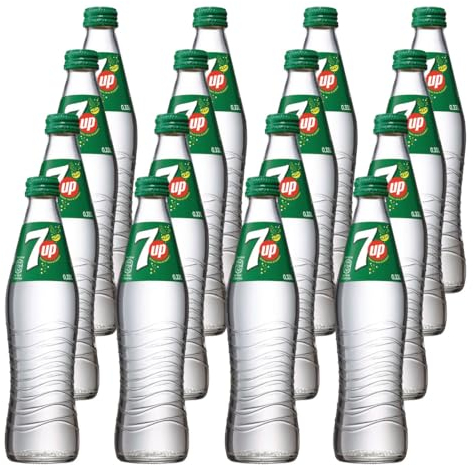 7up Zitronen Limonade 16 Glasflaschen je 0,33l, incl Mehrweg Pfand