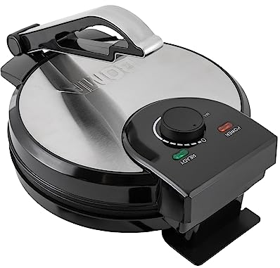 Hanmorfarbi Chapati Roti Maker - Presse à tacos électrique - 1200 W - Pour tortillas, tacos et quesadilla - Revêtement antiadhésif - Température réglable - Pour tortillas, tacos et quesadilla