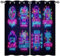 ANHOPE Gaming Thema Neon Gamepad Gardinen Blickdichte Thermo Vorhänge mit Ösen Kinder Jungen Mädchen Vorhang Blackout Curtain Wohnzimmer Schlafzimmer Verdunklungsvorhänge 2er Set H 138 x B 132 cm