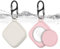Pack of 2 Holder for Tile Mate (2022), MOWYEOK Silicone GPS Tracker, Hidden Waterproof Holder, with Key Ring, Suitable for Keys, Wallet, Luggage (White + Pink)