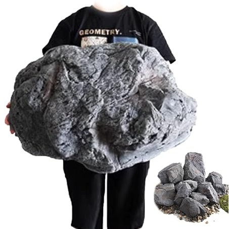 Findlinge steine für garten, Kunstfelsen für den Außenbereich, Landschaftsfelsen mit realistischer natürlicher Textur, solide künstliche Felsen aus PU-Schaum, für die Landschaftsgestaltung Rasen(70*47