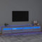 Capwee Mobile Porta TV con LED 270 cm Mobile TV 270 cm Mobile TV Soggiorno 270 cm per Soggiorno o Salotto-Grigio sonoma-270 cm
