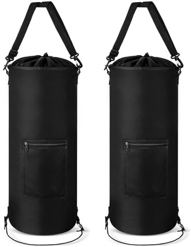 Maxdot 2 Pcs Boat Trash Can Leakproof Boat Trash Bag Reusable Garbage Bag Portable Pontoon Boat Accessories for Storage 10-13 Gal Trash Can with Clips for Boating Fishing Camping Rv