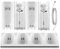 Cargador remoto para Wii, estación de carga de 4 vías con 4 baterías recargables, paquete remoto de juego, controlador U para Wii y Wii