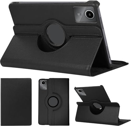 World biz Funda para Lenovo Tab M11 de 11 pulgadas 2024 (TB-330FU/TB-331FC), rotación de 360 grados, soporte protector de piel, encendido y apagado automático, tablet Lenovo Tab M11 (negro)