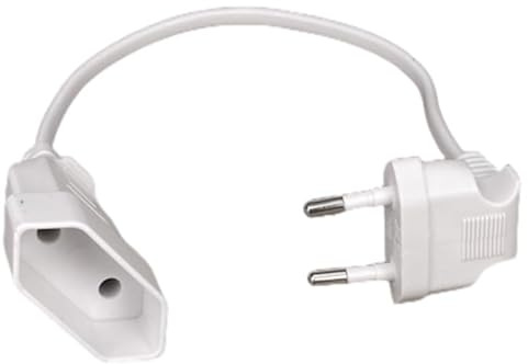 XIAONIYI European EU 2 Prong Male To Female Power Extension Cord Cable For PC Computer PDU UPS 0.5M/1M/2M/3M/4M/5M(White,0.6M)