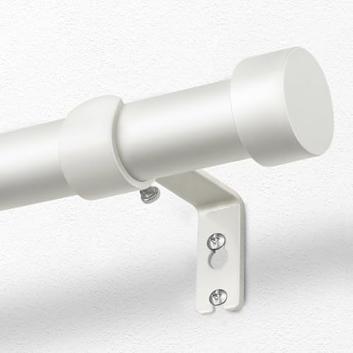 KAMANINA Gardinenstange Weiß 80-148 cm, Ø 25mm Vorhangstange Ausziehbar