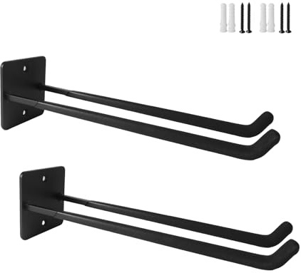 Yawfold Reifen Wandhalterung Garagenhaken 2 Stück 31.5cm | Autoreifen Wandhalter für Gartengeräte mit Platzsparendem Design und Belastung bis 80 kg
