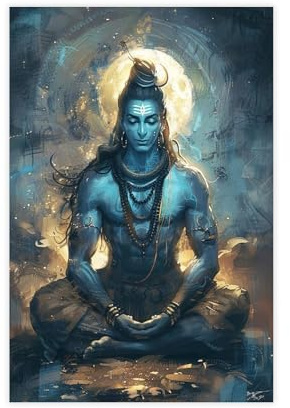 IYQTAGGH Leinwand-Poster, Motiv: Lord Shiva von Indien, Schlafzimmer, Landschaft, Büro, Raumdekoration, Geschenk, 30 x 45 cm