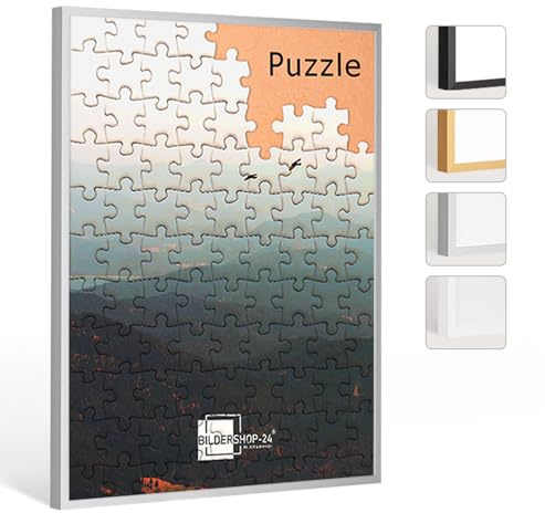 Bildershop-24 Puzzlerahmen Milano Aluminium Natur 85x116cm (ca. 3000-5000 Teile)