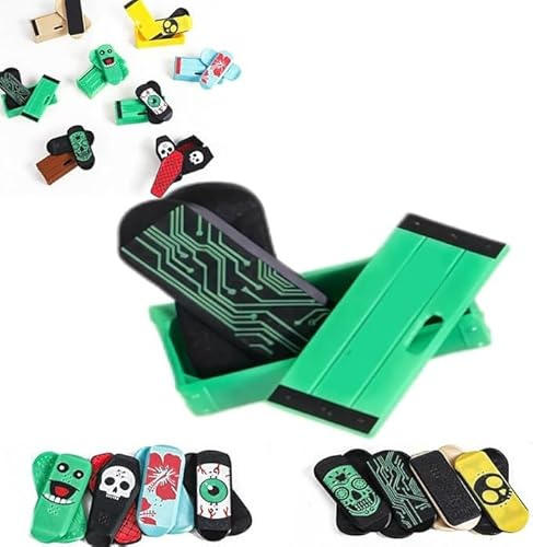 Aakluk Magnetic Mini Fingerboard | 3D Printed Fingerboard Obstacles, Spin, Flipe, and Roll Your Stress Away | Fun, Stress-Relieving & Portable | for Family Friends Boys Girls
