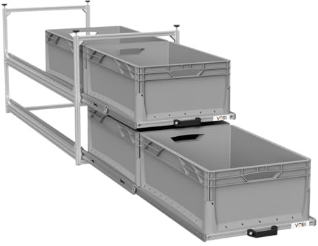 VOBI Wohnmobil Regal Regalsystem Tower 4-1200, mit Auszügen, 488x1205 mm (mit 2 Auszügen)