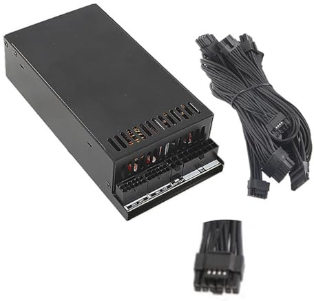Metal 700W 80Plus, Compact 1U Computer Power Supply with Cable Management, Fully Modular for/Server Configuration Quiet Cooling Fan Power Unit