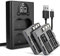CELLONIC, Batteria per Fotocamera, Compatibile con Nikon EN-EL3e, D90, D80, D700, D50, D200, D300 (7.4V, 1600mAh) 2 Pezzi + Doppio Caricabatterie