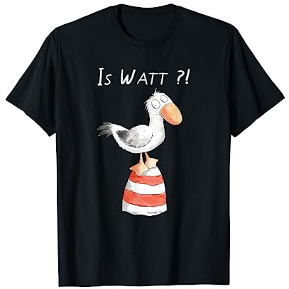 Is Watt Spruch I Nordsee Leuchtturm mit Möwe Fun T-Shirt