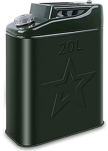 KaysaLY Bidon pour Carburant en MéTal, 20L TôLe LaminéE à Froid éPaissi Huile Tonneau, RéServoir Anti-Corrosion Et Anti-Rouille