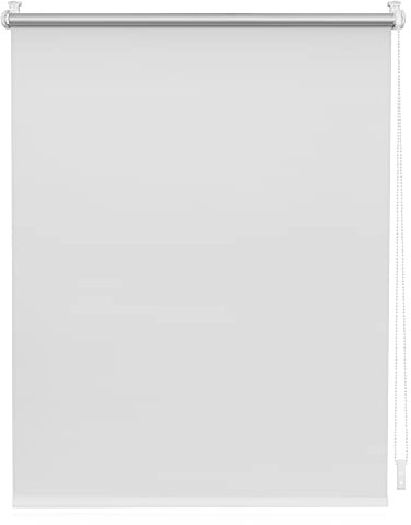 Lichtblick Thermorollo ohne Bohren, Klemmfix, Verdunklungsrollo, Hitzeschutz, Sichtschutz, Wandmontage, Deckenmontage, Rollo für Fenster und Türen Weiß,B85 x H150 cm