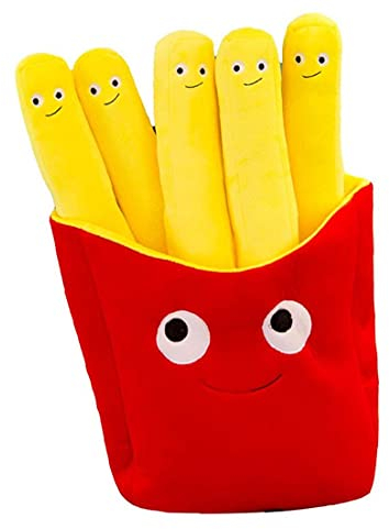 NiceJoy Baby Kleinkind Weiche Spielzeug Pommes Plüsch Kissen Gefüllte Spielzeug Weiche lustige Kissen Kissen Kind Puppe Home Shop Restaurant Dekoration, Rot und Gelb, 30cm