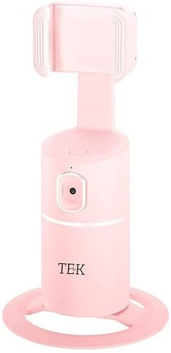 Teknosis Auto Face & Object Tracking Gimbal Stabilizer 360°Rotation Mobile Phone Holder Ideal for Live Vlog & Video Recording (Pink)