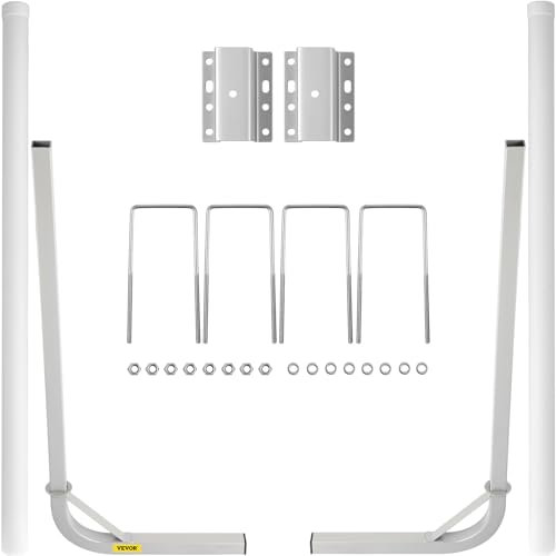 VEVOR Boat Trailer Guide-on, 60, 2PCS Galvanized Steel Trailer Post Guide ons, w/White PVC Tube Covers, Complete Mounting Accessories Included, for Ski Boat, Fishing Boat or Sailboat Trailer