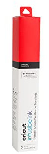 Cricut Infusible Ink Transfer Sheets | Cherry Red | 2-pack | 30.5cm x 30.5cm (12 x 12) | For use with all Cricut Cutting Machines