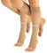 CALZITALY PACK 1/2 Zehenfreie Stützstrumpfe mit Starker Abgestufter Kompression 18-22 mm/Hg | Kompressionsstrümpfe Open Toe | 140 DEN | Made in Italy (2 Pack - Hautfarbe, S/M)