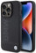 BMW BMHCP15LSLLBK Hülle für iPhone 15 Pro 6.1 Schwarz Leather Hot Stamp