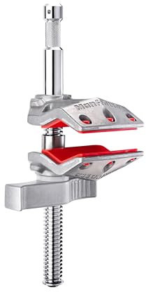 Manfrotto 3 Centre Vice Jaw Clamp, Heavy Duty Centre Jaw Clamp,3-inch/7.5cm Opening Capacity, 176lbs/80kg Max Payload, 16mm/5/8” Baby Pin, for Lighting Fixtures,Lighting Controls,Camera Rigs,C76CJ