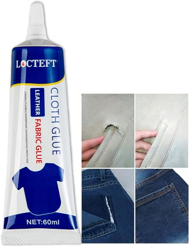 Fabric Glue,Fabric Glue for Clothes,fabric glue strong for DIY Clothing Repairs,Material,Leather,Instant Mender for Fraying Tears-Permanent Washable,Waterproof,No Sew Solution 60ML