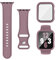 Joehwerr Cinturino 3 in 1 per Apple Watch Series SE 9 8 7 6 5 4 4 40 41 44 45 mm con custodia e protezione schermo, cinturino sportivo in silicone e custodia protettiva con vetro temperato 9H, Only