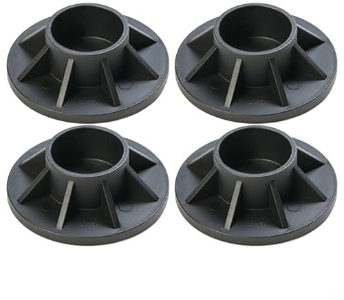 Lot de 4 bouchons ronds en plastique noir pour pieds de piscine pour Intex 25021 1824 pieds 28279, 28270, 28271, 28253EH
