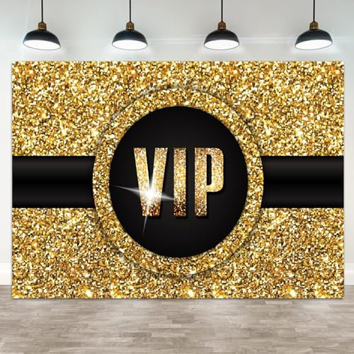 ASDCXZ 3 x 2,4 m VIP-Hintergrund, Filmpremiere, Preisverleihung, Fotografie-Hintergrund, Schwarz / Gold, Promi-Show, Aktivität, Laufsteg, Bühne, Banner, Dekorationen, Mann und Frau, Superstar-Porträt,