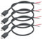4Pcs Short Micro USB Male 2 Pin Bare Wire,30cm/11.8in Micro USB to Open End Pigtail Power Cable Easy Soldering,5V/3A Equipment Installed or Replace Repair DIY Cable