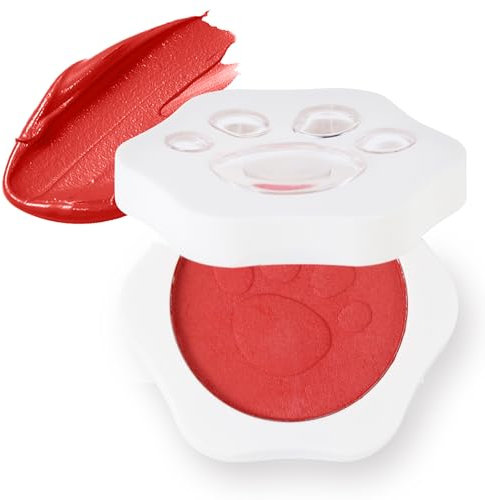 VIOLA HOUSE Blush,Fard a Joue,Patte De Chat,Velours Doux,Imperméable,Longue DuréE Blush Creme,Finition Naturelle Mate 5g/0.17oz(#01)
