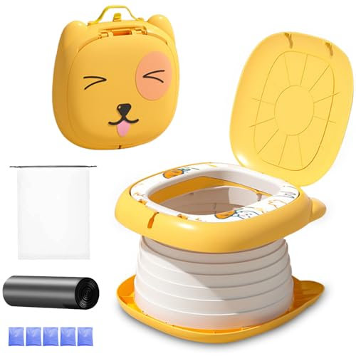 Faltbares Töpfchen,Töpfchen Unterwegs Kinder,Kinder Toilette,Reisetöpfchen Faltbar,Für Unterwegs Baby Töpfchen Training,Für Jungen Mädchen Windelfrei Töpfchen Auto Klapptöpfchen Kinder