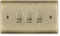 BG NAB3GA Antique Brass 3 Gang Engraved Custom Labelled Appliance Grid Switch