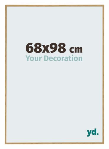Your Decoration - Bilderrahmen 68x98 cm - Buche Hell - Bilderrahmen aus Kunststoff mit Acrylglas - Antireflex - 68x98 Rahmen - Evry