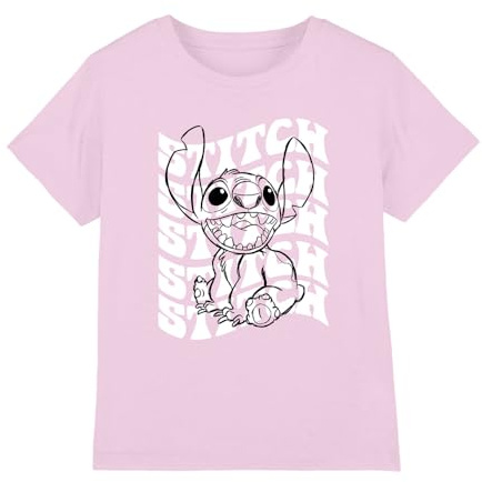 Lilo and Stitch Girl's Sketch Name Repeat T Shirt