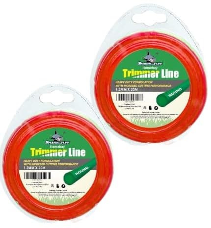 Shark-Tuff Lot de 2 fils universels résistants pour débroussailleuse à essence et électrique 1,2 mm x 20 m (total 40 m)